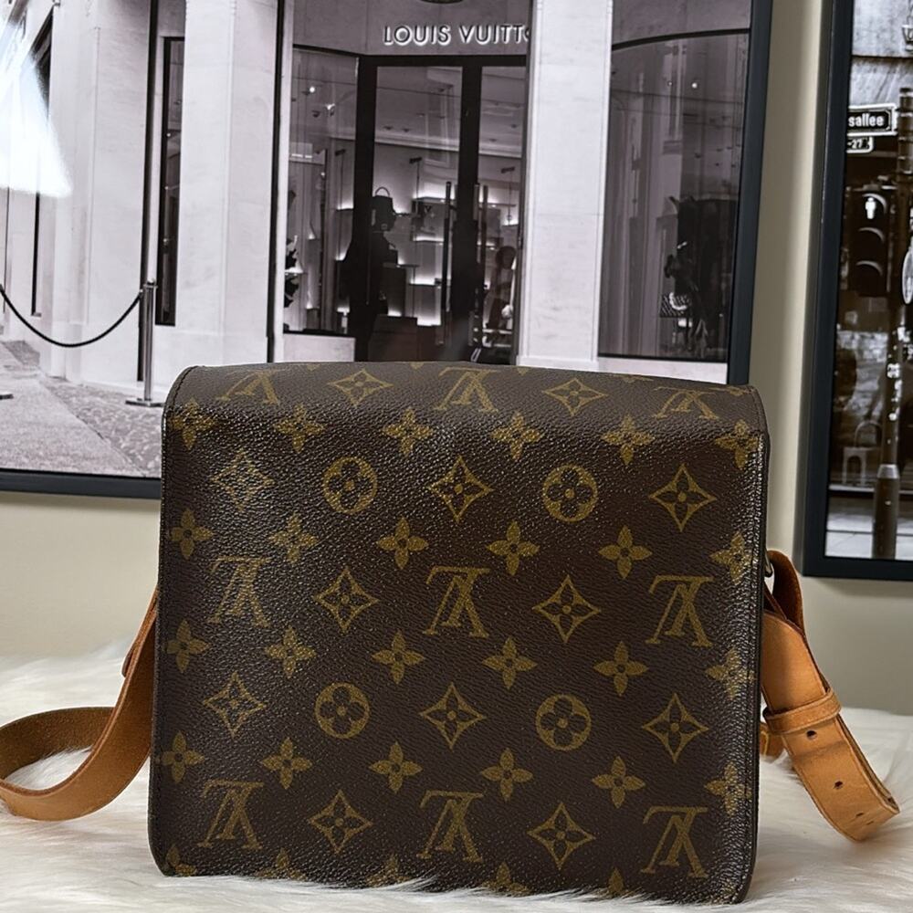 AUTHENTIC LOUIS VUITTON CARTOUCHIERE MM SHOULDER CROSSBODY BAG MONOGRAM 8904SL - Picture 6 of 14